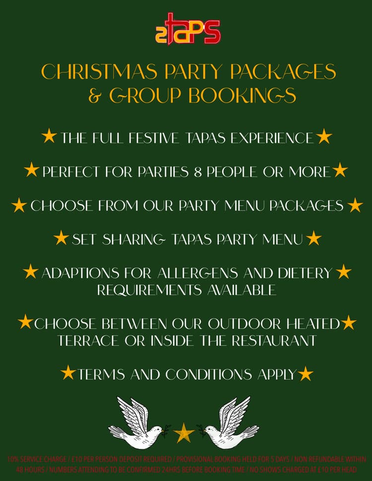 Xmas bookings and party menus event image